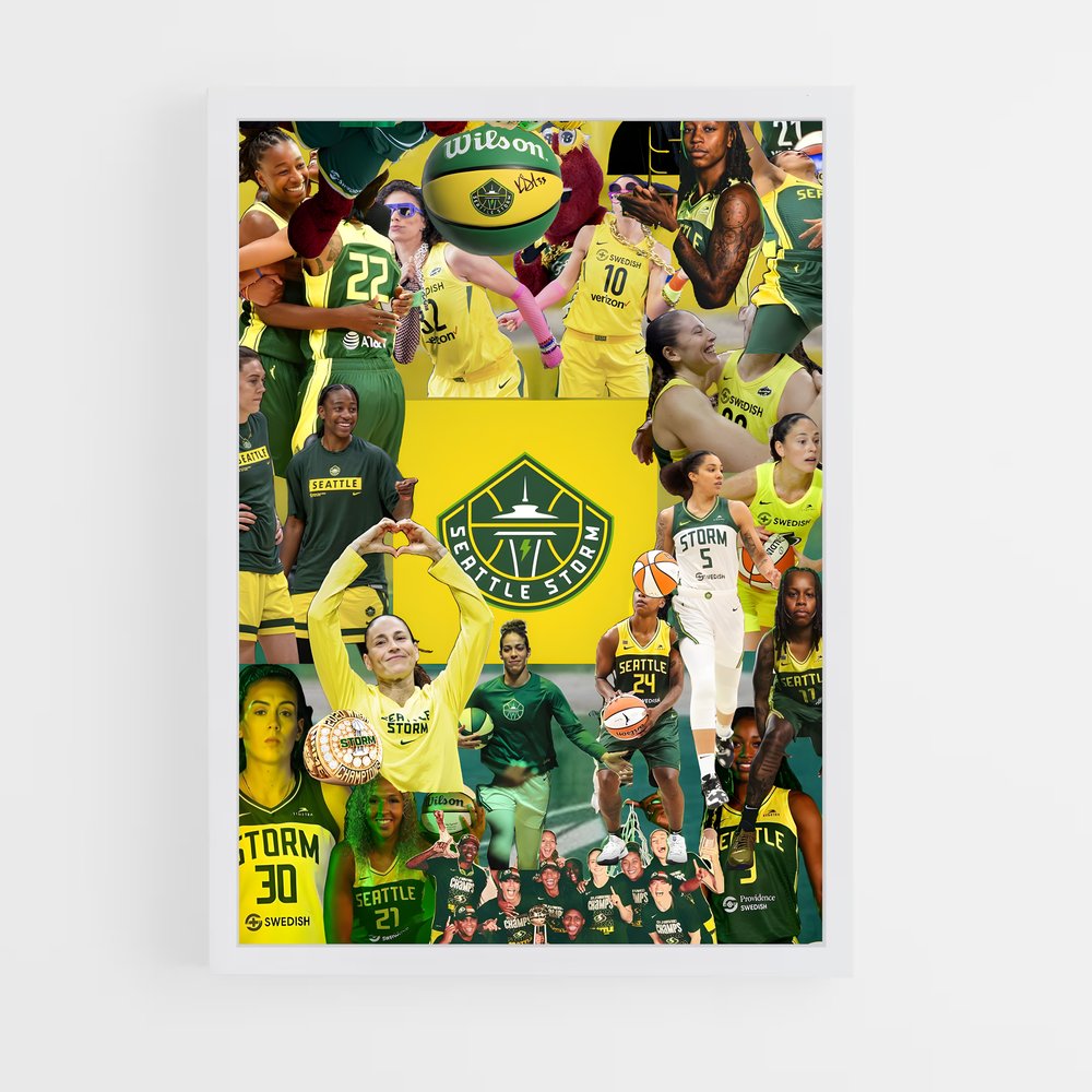 Poster Esprit de Seattle – affiche Basketball (vue 3)